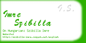 imre szibilla business card